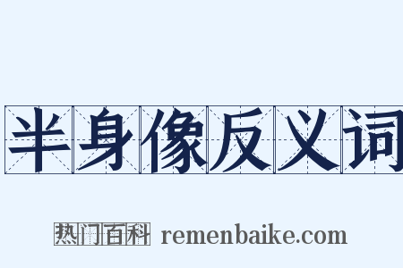 半身像反义词是什么意思的图片